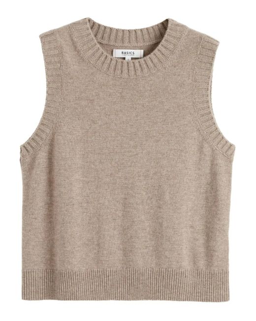 Chinti & Parker Natural Crew-Neck Tank Top