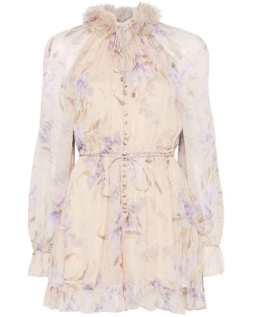 Zimmermann Natural Eden Flutter Playsuit