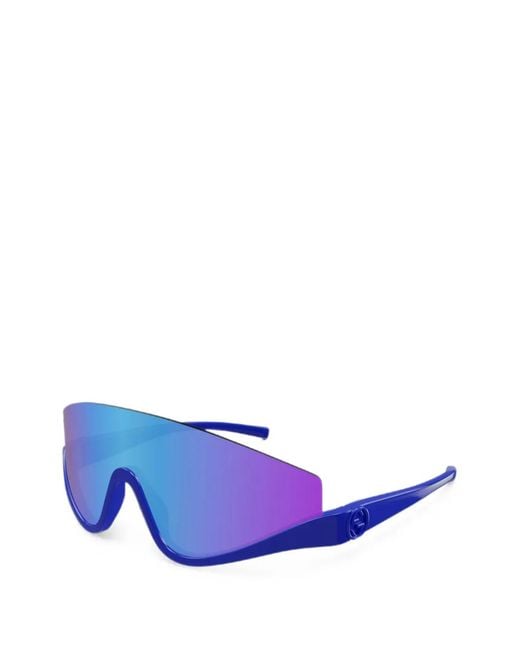 Gucci Blue Geometric-Frame Sunglasses