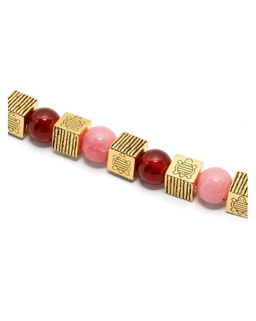 Aurelie Bidermann Red Honolulu Macramé Bracelet