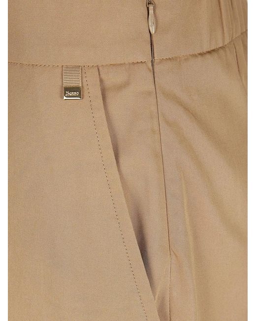 Herno Natural Camel Cotton Pants