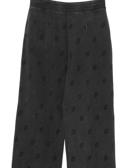 Liu Jo Black Patterned Trousers