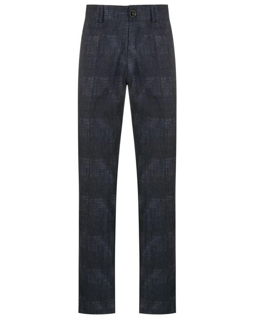 Amir Slama Blue Straight-Leg Trousers for men