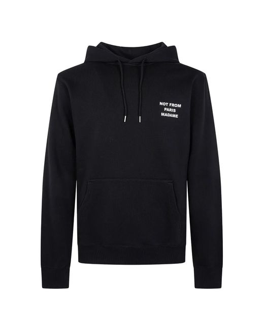 Drole de Monsieur Blue Not From Paris Madame Slogan Hoodie for men