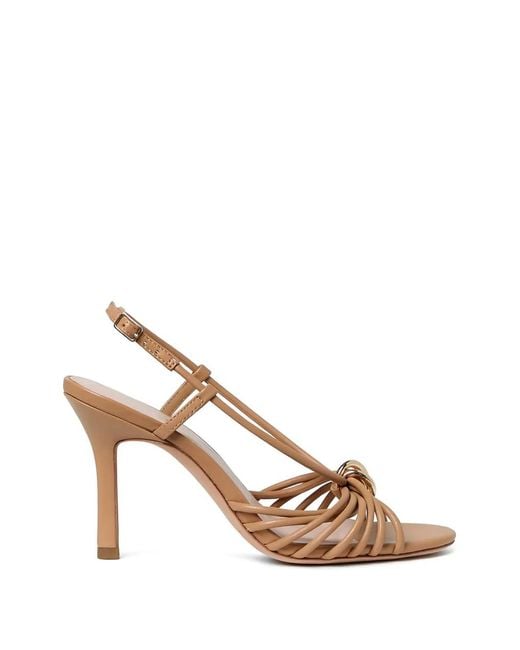 Loeffler Randall Natural Mareka Strappy Knot-Detail Sandals