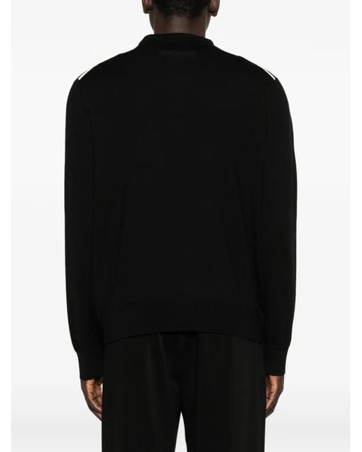 Givenchy Black Buttoned Polo Shirt for men