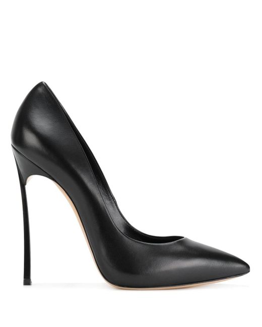 Casadei Leather Blade Pumps in Black - Lyst