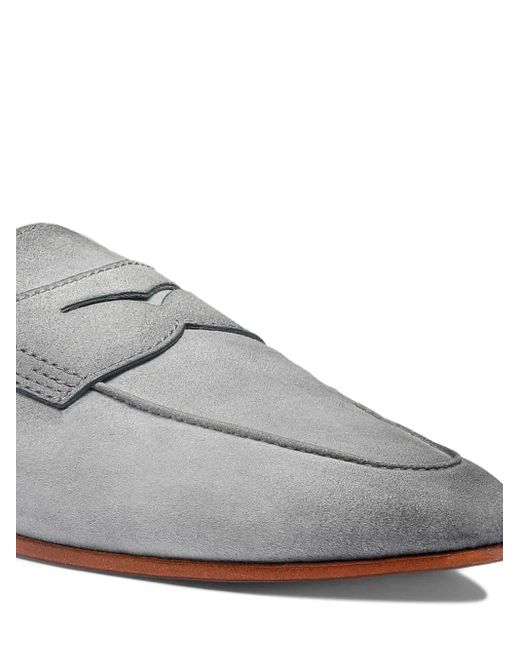 Santoni Gray Carlo Loafers for men