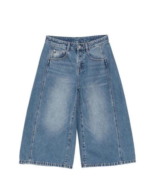 JNBY Blue Cropped Trousers
