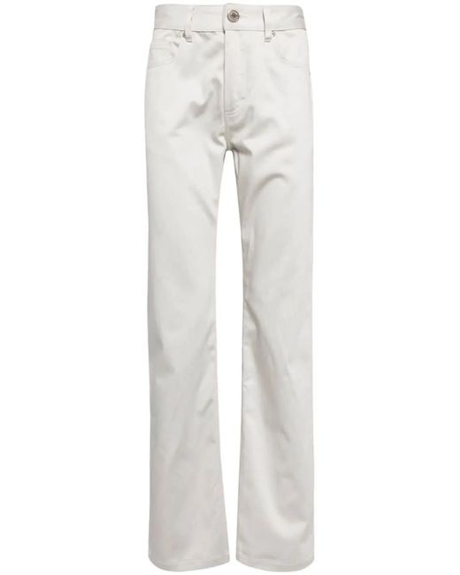 Pantalones Rectos Con Parche Del Logo AMI de hombre de color White
