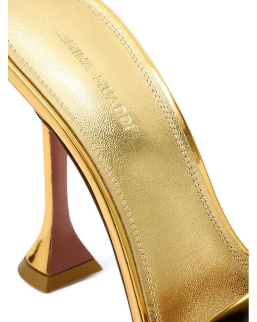 AMINA MUADDI Lupita Metallic Sandals