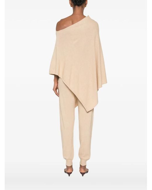 SERGIO MORETTI FIRENZE White Asymmetric-Neck Poncho