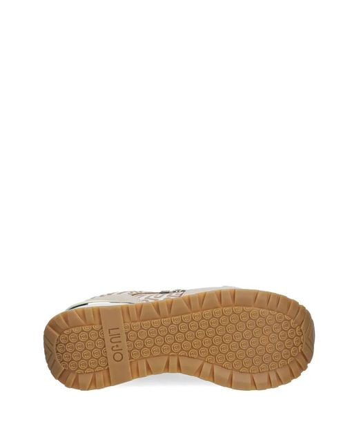 Liu Jo White Monogram Jacquard Super-Platform Sneakers