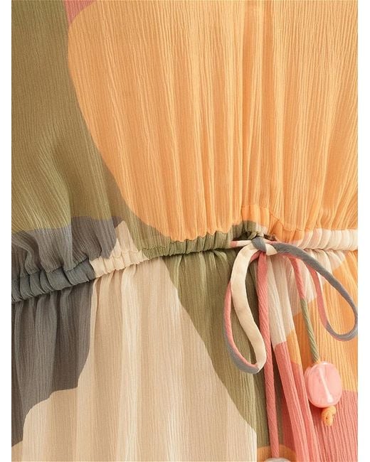 Eres White Glow Gathered-Detail Tie-Waist Maxi Dress