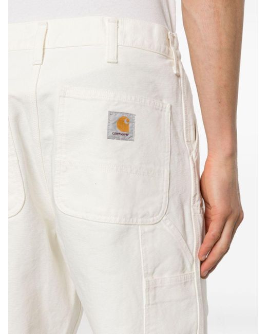 Carhartt White Pocket Detail Trousers for men