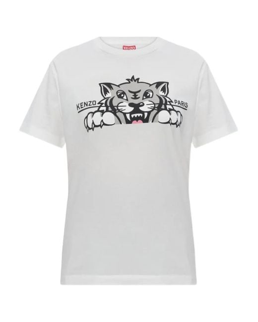KENZO Gray Printed T-Shirt