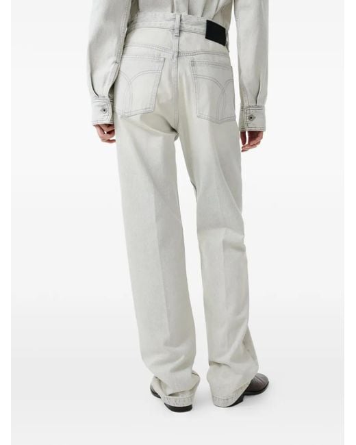 Studio Nicholson White Barra Five-Pocket Jeans