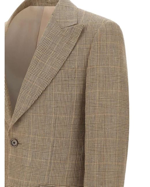 Lardini Green Houndstooth Blazer for men