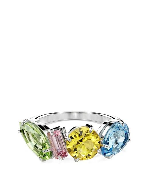 Anello Gema Con Pietra di Swarovski in Metallic