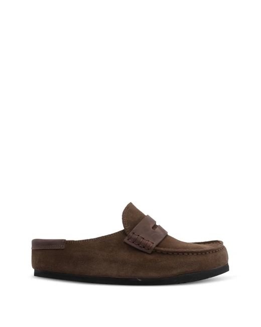 Birkenstock Brown Naples Wrapped Mixed Leather Loafers
