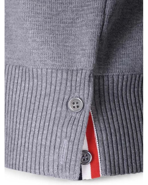 Thom Browne Blue Milano-Knit Rwb-Stripe Sweater for men