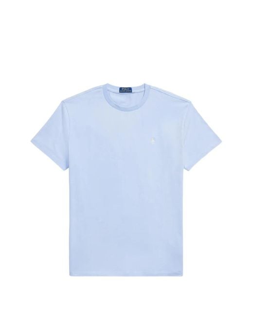 Polo Ralph Lauren Blue T-Shirt À Logo Brodé for men