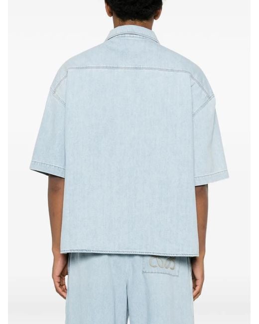 Loewe Blue Short Sleeve Shirt for men