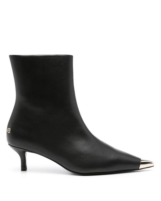 Anine Bing Black Gia Boots With Metal Toe Cap Shoes
