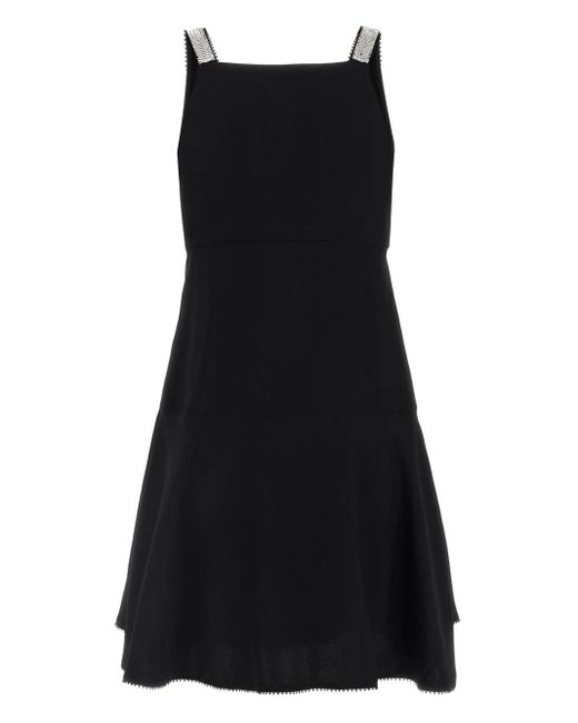 Giovanni bedin Black Crystal-Embellishment Mini Dress