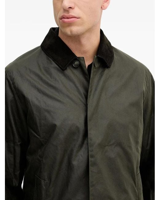 Barbour Black Veste Short Lorden En Velours Côtelé for men