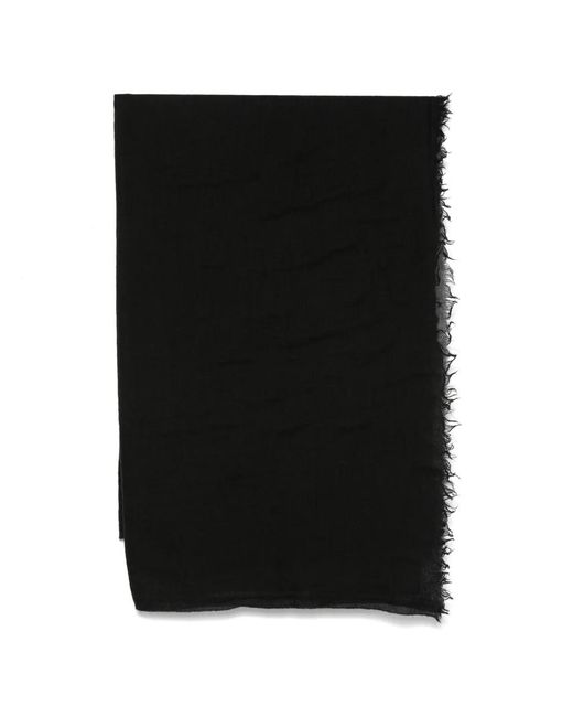 Rick Owens Black Emily Frayed Scarf