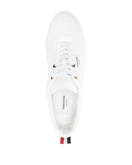 Thom Browne Tech Runner Tweed-Sneakers in White für Herren