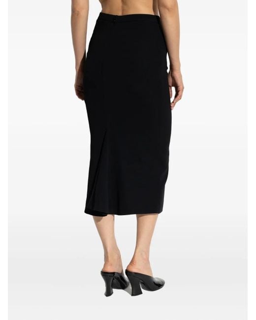 Givenchy Black Zip-Fastening Midi Skirt