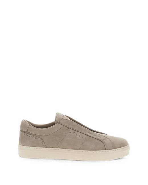 Hogan Gray Slip-On Panelled Sneakers for men