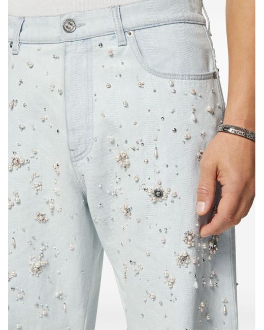 Versace Gerade Jeans mit Verzierung in White für Herren
