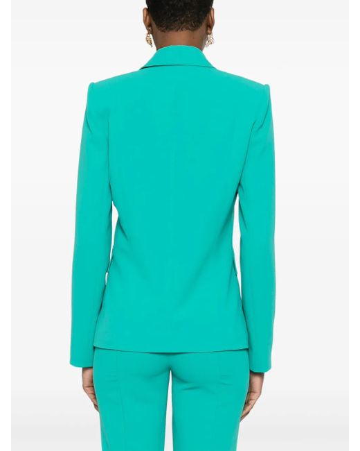 Patrizia Pepe Green Single-Breasted Blazer