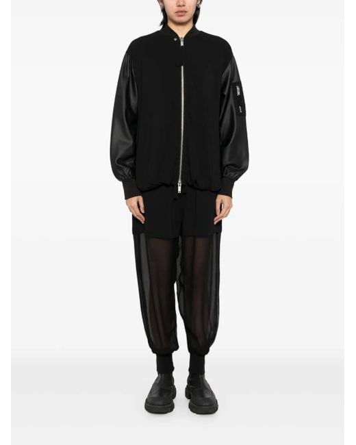 Thom Krom Black Matmix Bomber Jacket