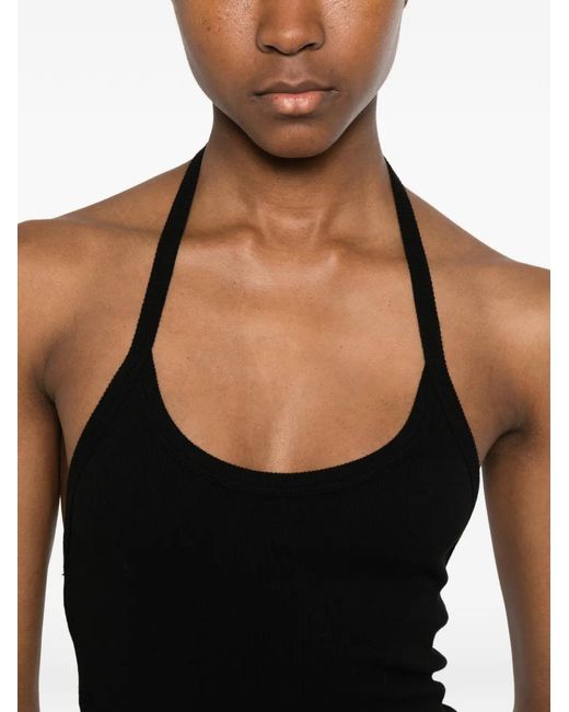 Enza Costa Black Ribbed Tank