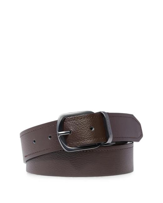 Piquadro Brown Prong Buckle Belt for men