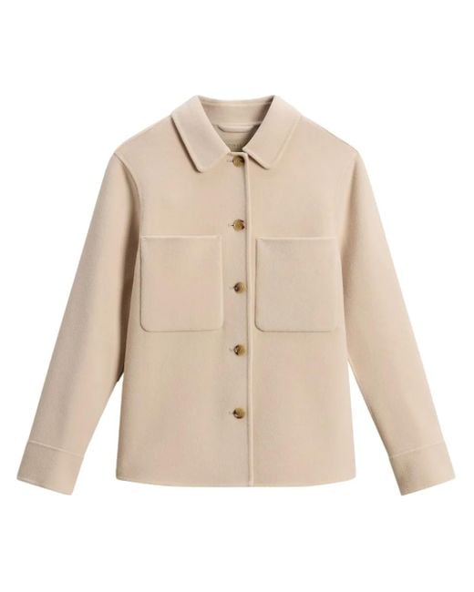 Woolrich Wollen Blouse Met Knopen in het Natural