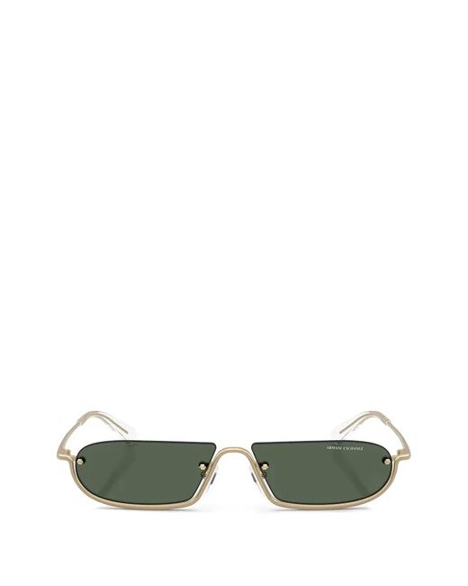 ARMANI EXCHANGE Green Geometric-Frame Sunglasses for men