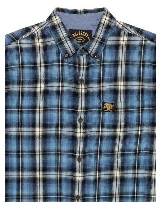 Superdry Blue Checked Shirt for men