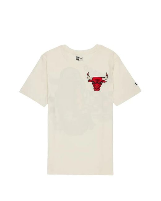 KTZ White Chicago Bulls Graphic-Print T-Shirt for men