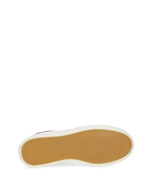 Stepney Workers Club White Color-Block Low-Top Sneakers for men