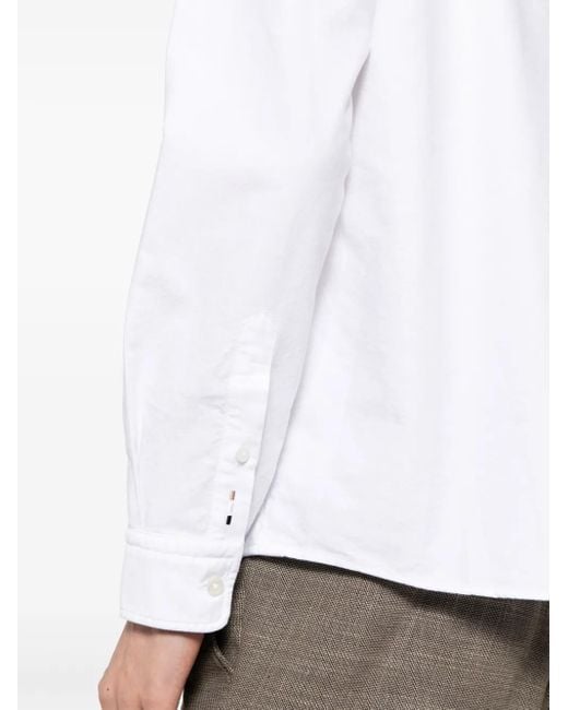 メンズ Boss コットン シャツ White