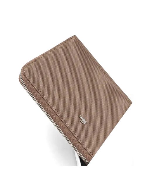 Lacoste Brown Logo-Plaque Wallet