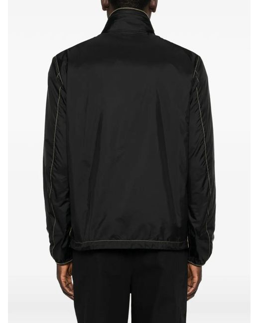 Moncler Black Veste Zippée À Patch Logo for men