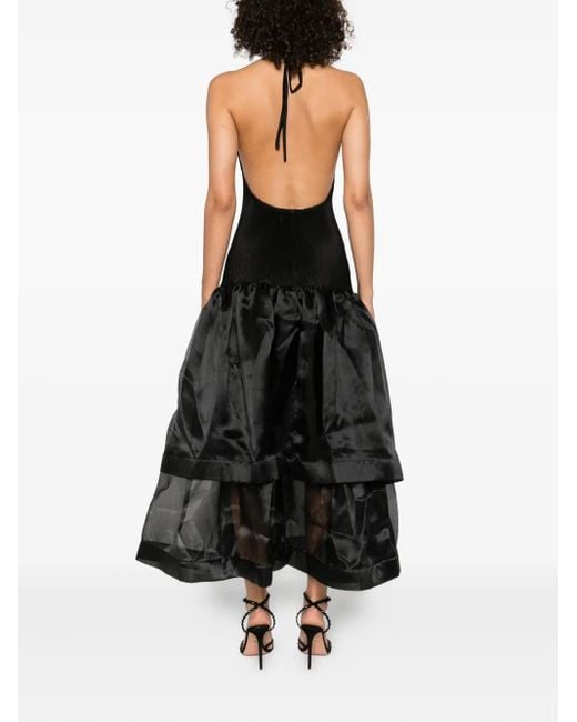 L'idée Black Neckholder-Kleid