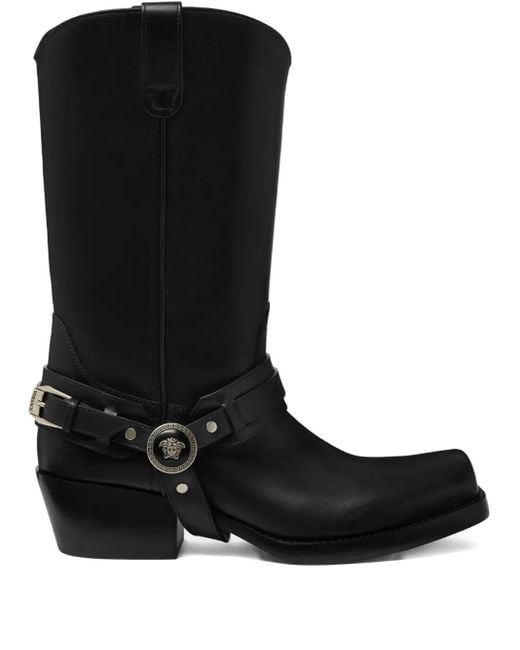 Stivali Cowboy di Versace in Black