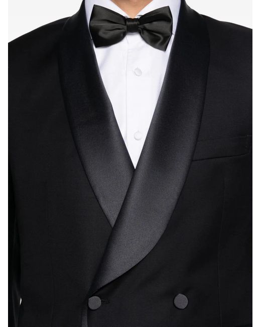Tagliatore Black Double-Breasted Suit for men